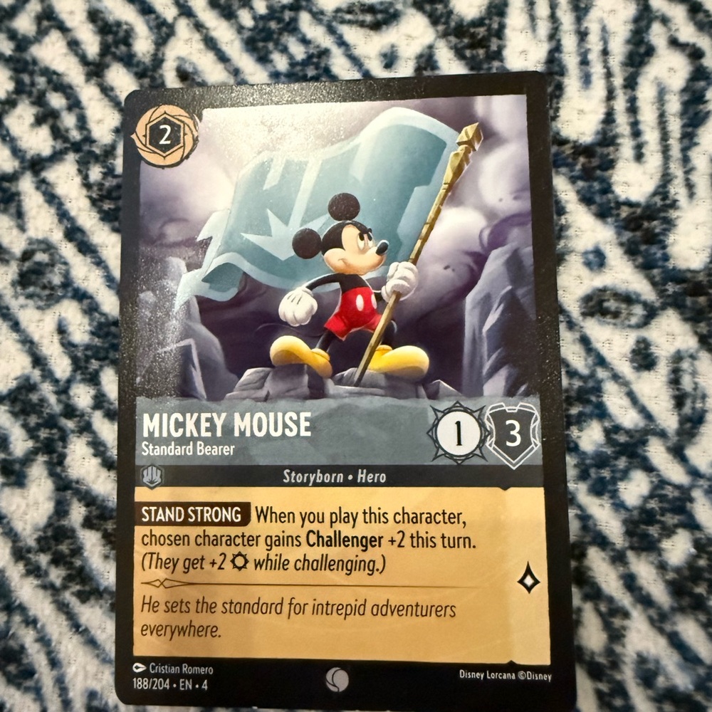 Mickey Mouse Standard Bearer Card